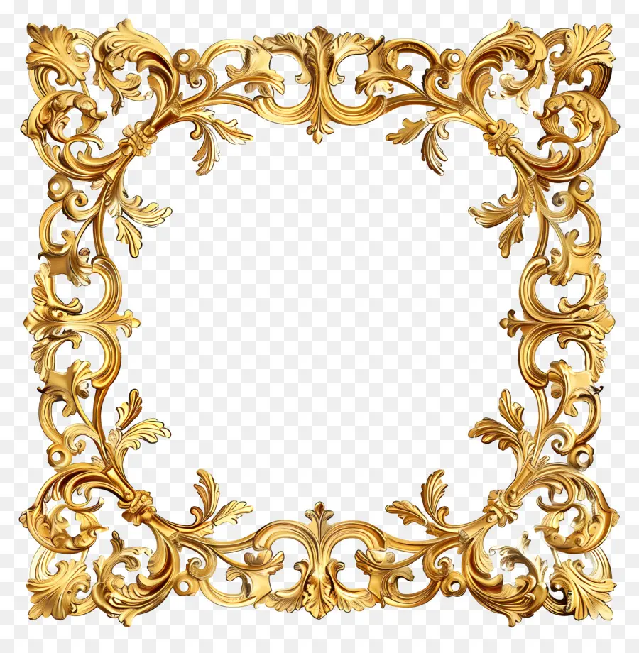 Ouro Photo Frame，Moldura De Ouro PNG