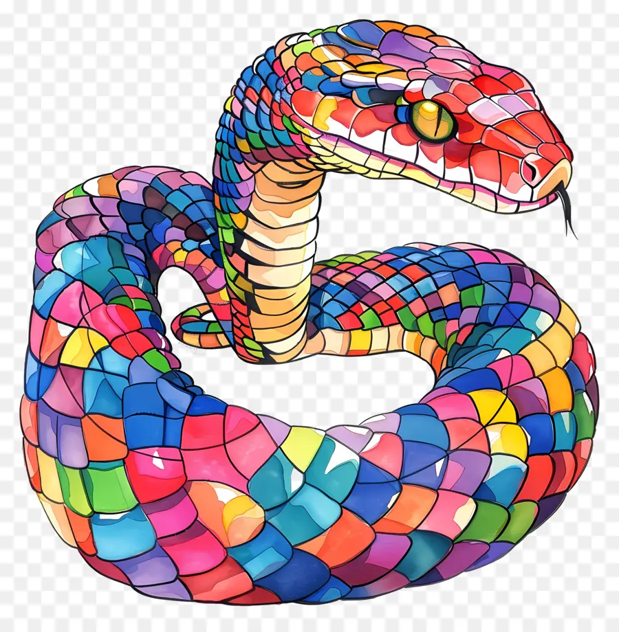 Cobra，Colorida De Cobra PNG