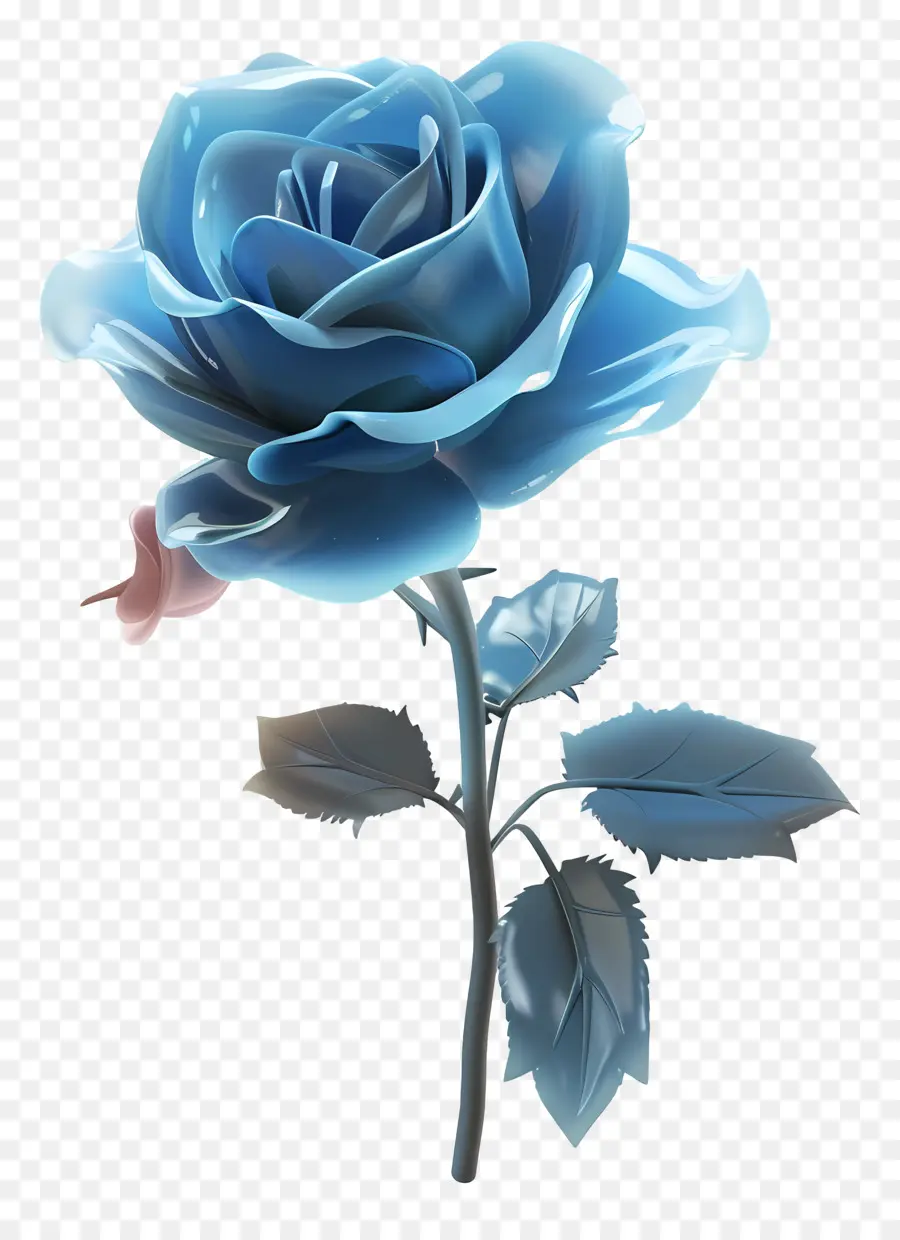 Rosa Azul，Rosa De Vidro PNG