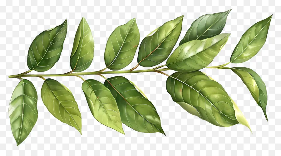 Mango Folhas，Galho De Folhas Verdes PNG