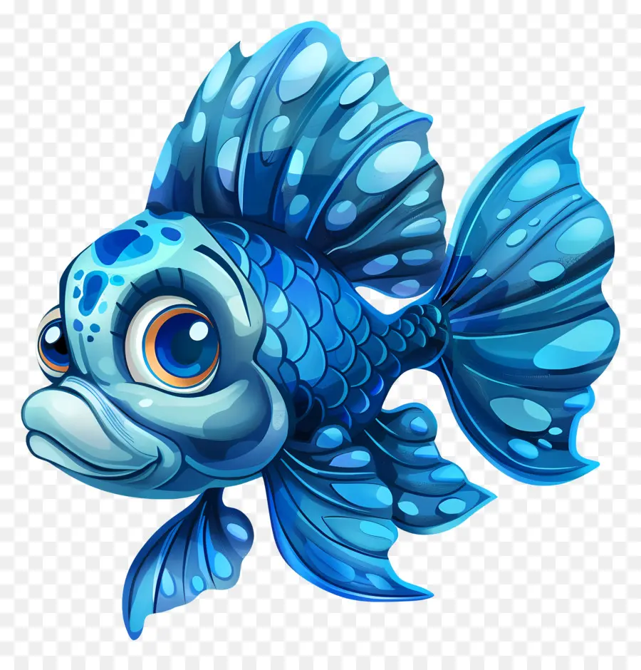 Peixe De Desenho Animado Azul，Peixe Azul PNG