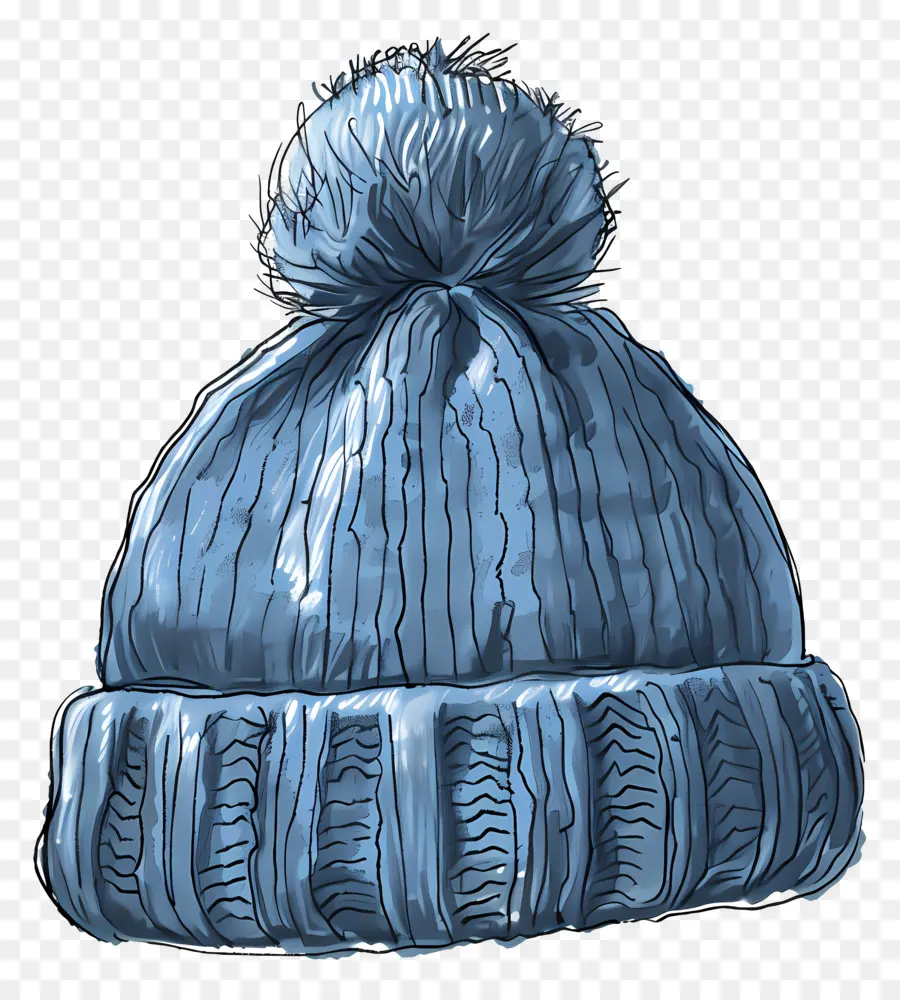 Malha Pac，Gorro De Malha Azul PNG