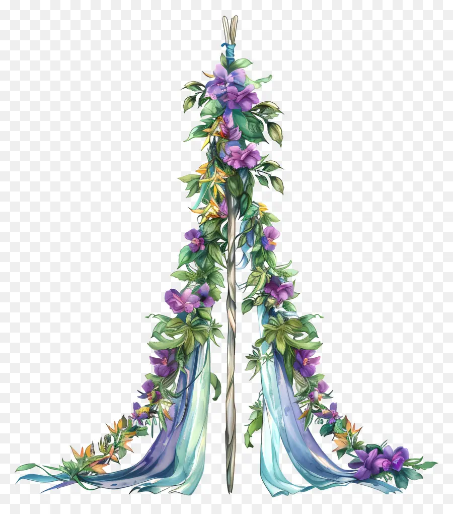 Maypole，Pintura Em Aquarela PNG