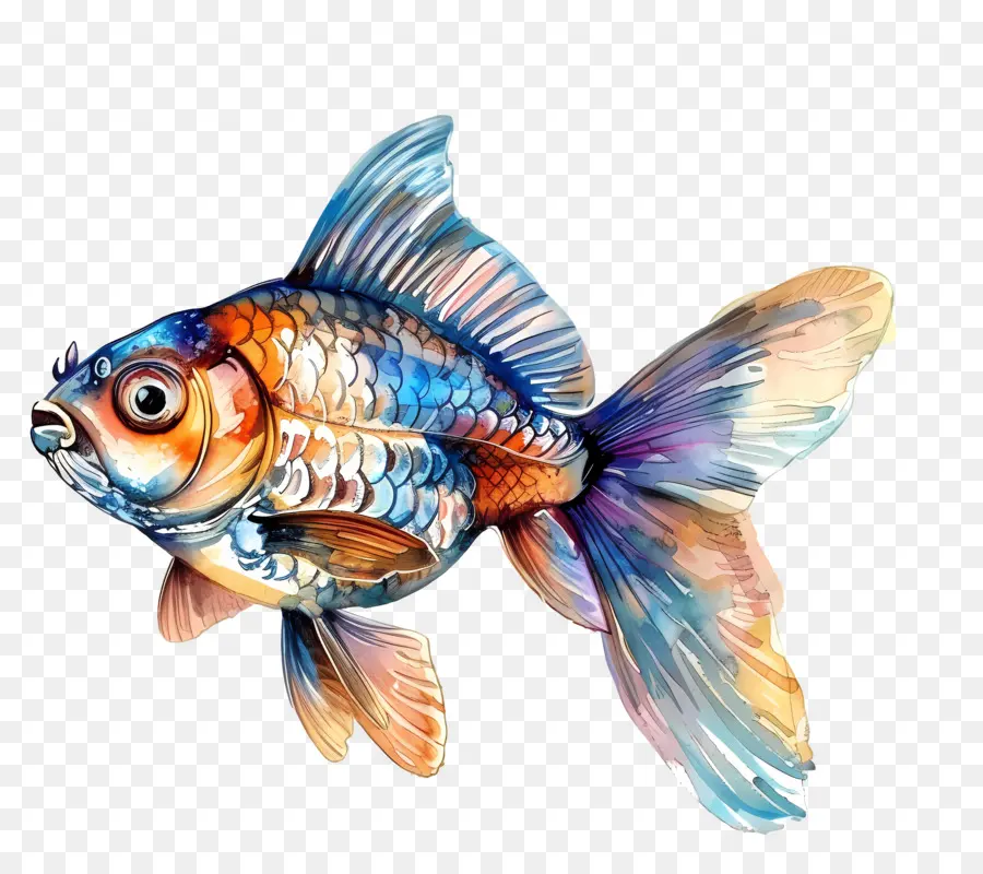 Peixe，Pintura Em Aquarela PNG