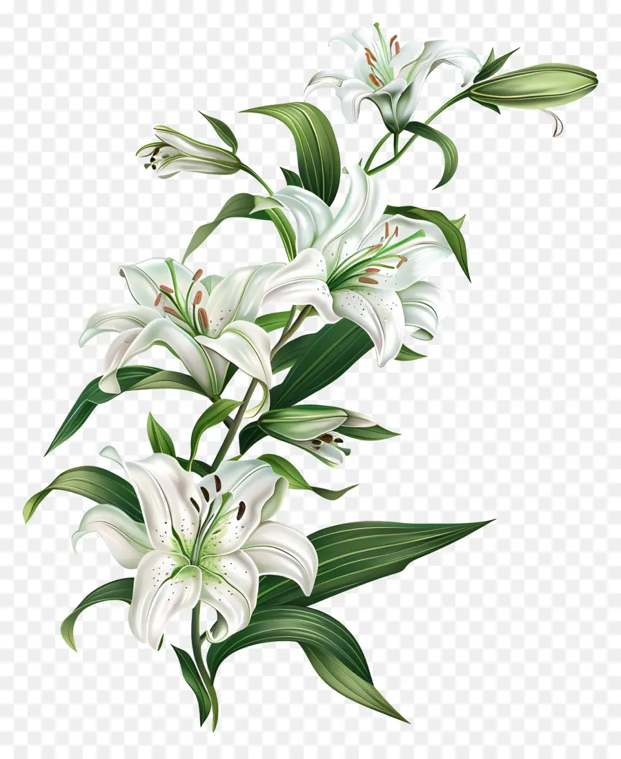 Lily，Lírios Brancos PNG