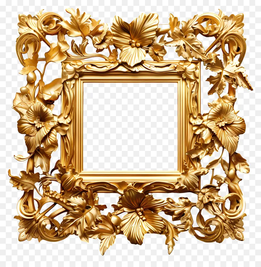 Ouro Photo Frame，Moldura De Ouro PNG