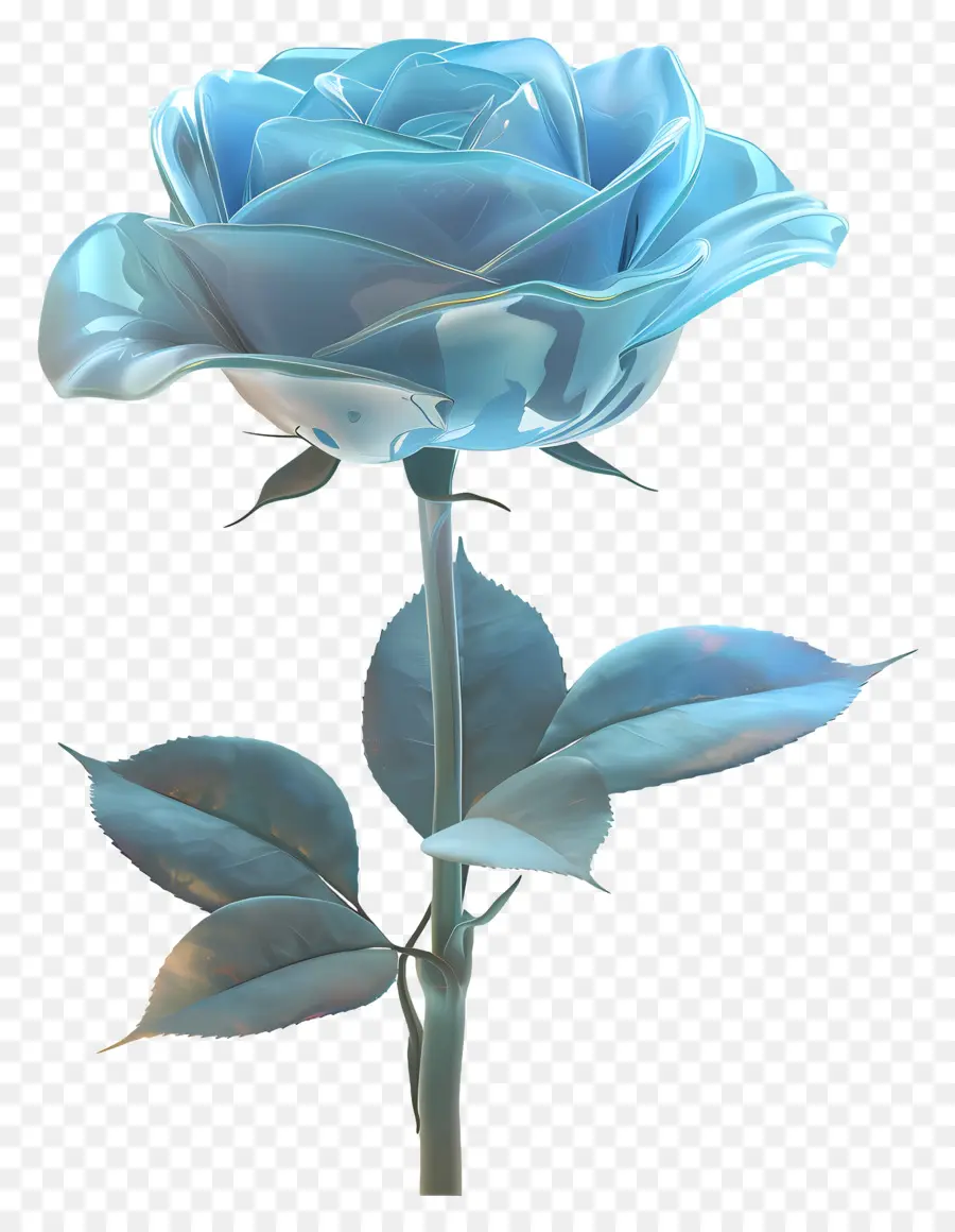 Rosa Azul，Black Background PNG