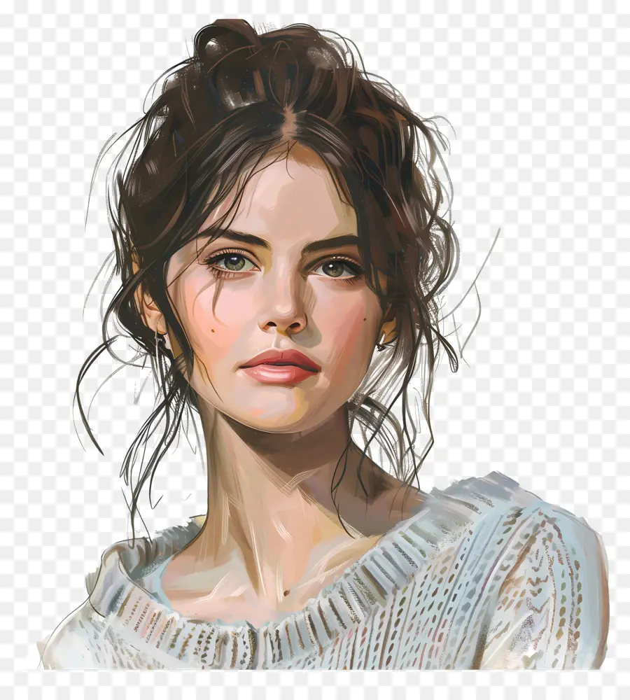 Selena Gomez，Pintura Digital PNG