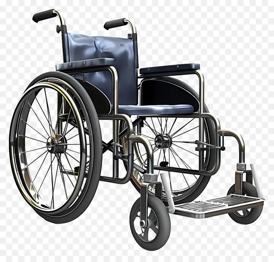 Cadeira De Rodas，Azul E Preto PNG