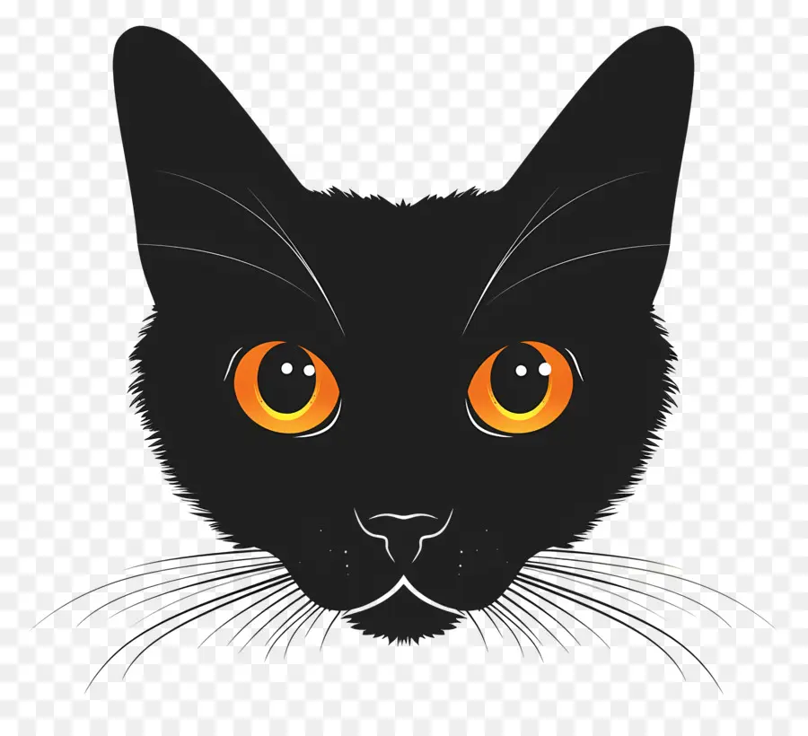 Rosto De Gato Preto，Gato Preto PNG