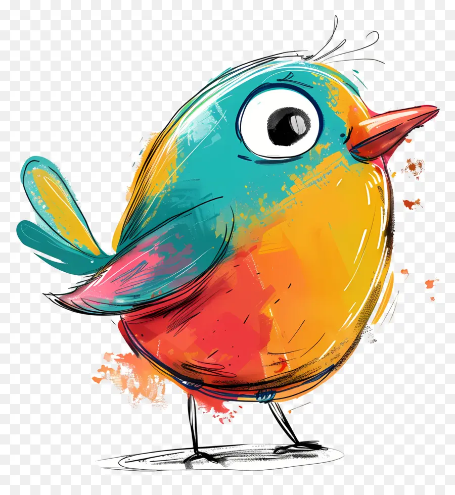 Birdie，Pássaro Colorido PNG