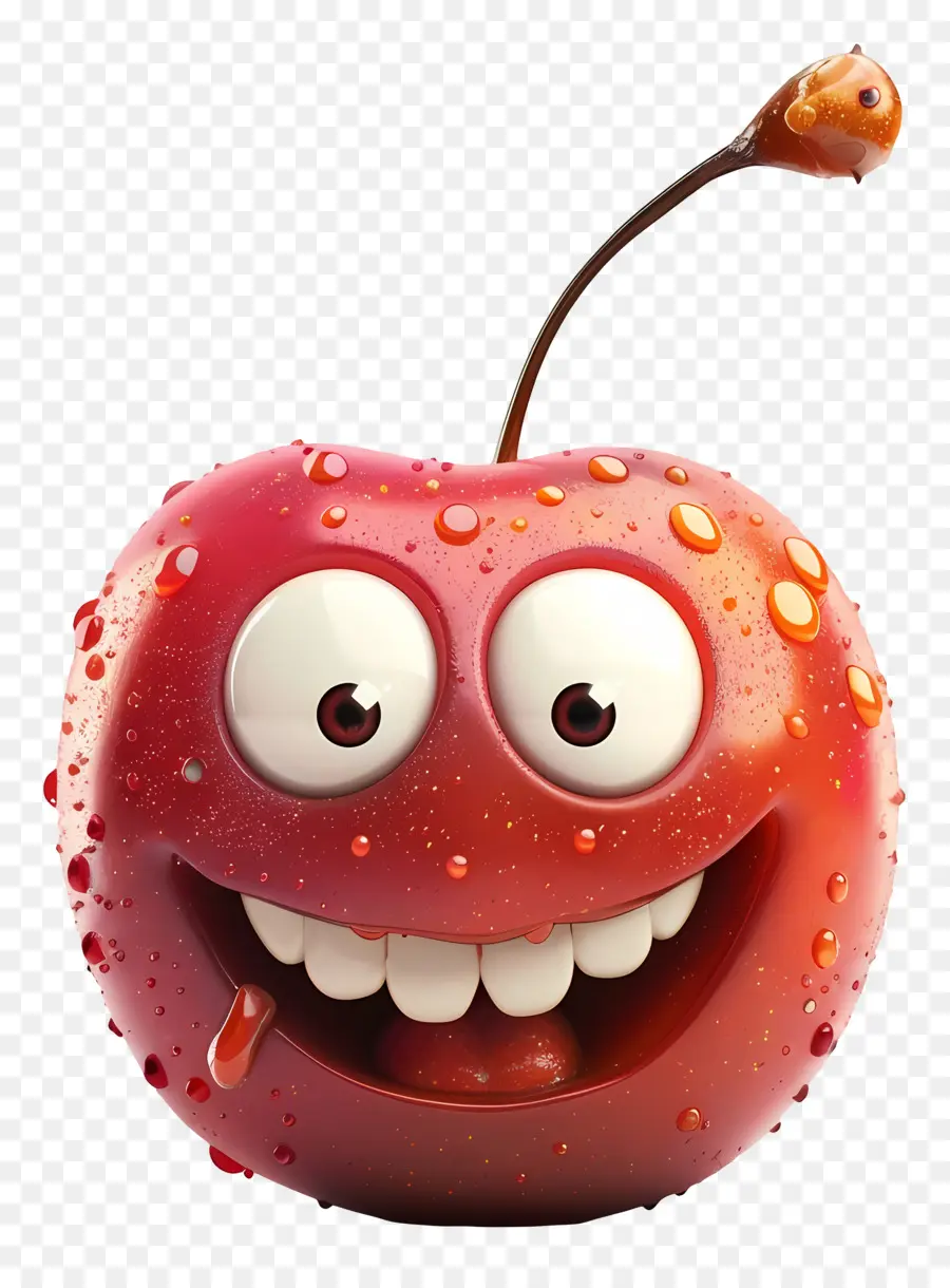 Fruta De Desenho Animado 3d，Feliz Apple PNG