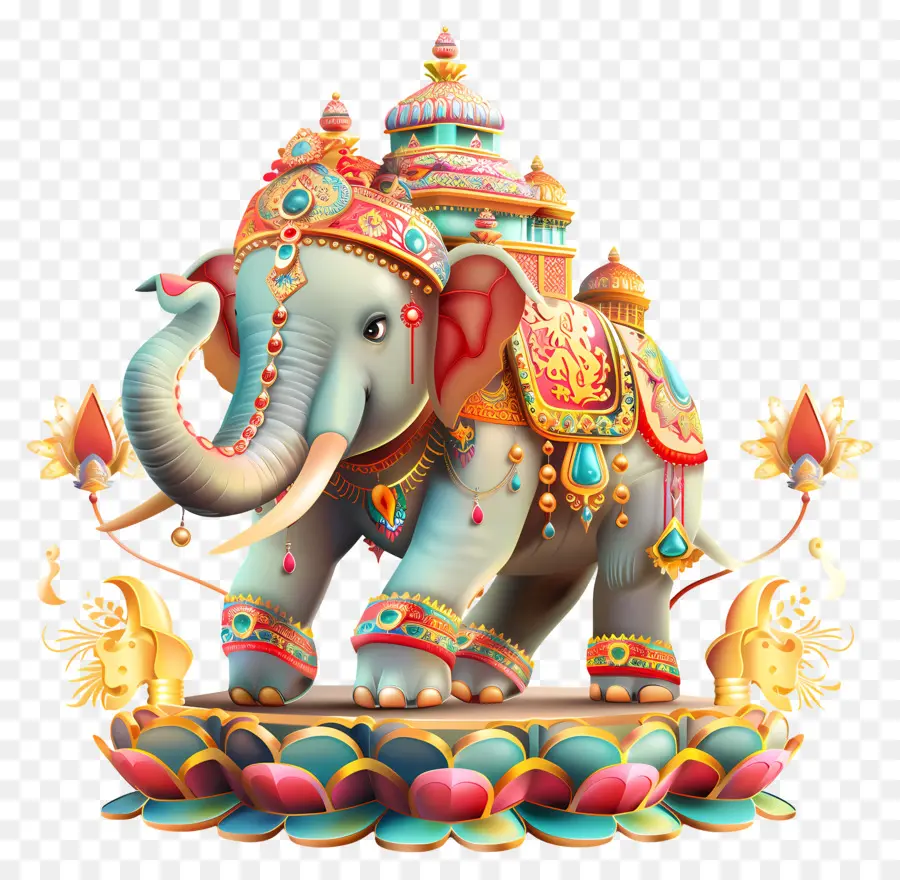 Festival Songkran，Elefante PNG