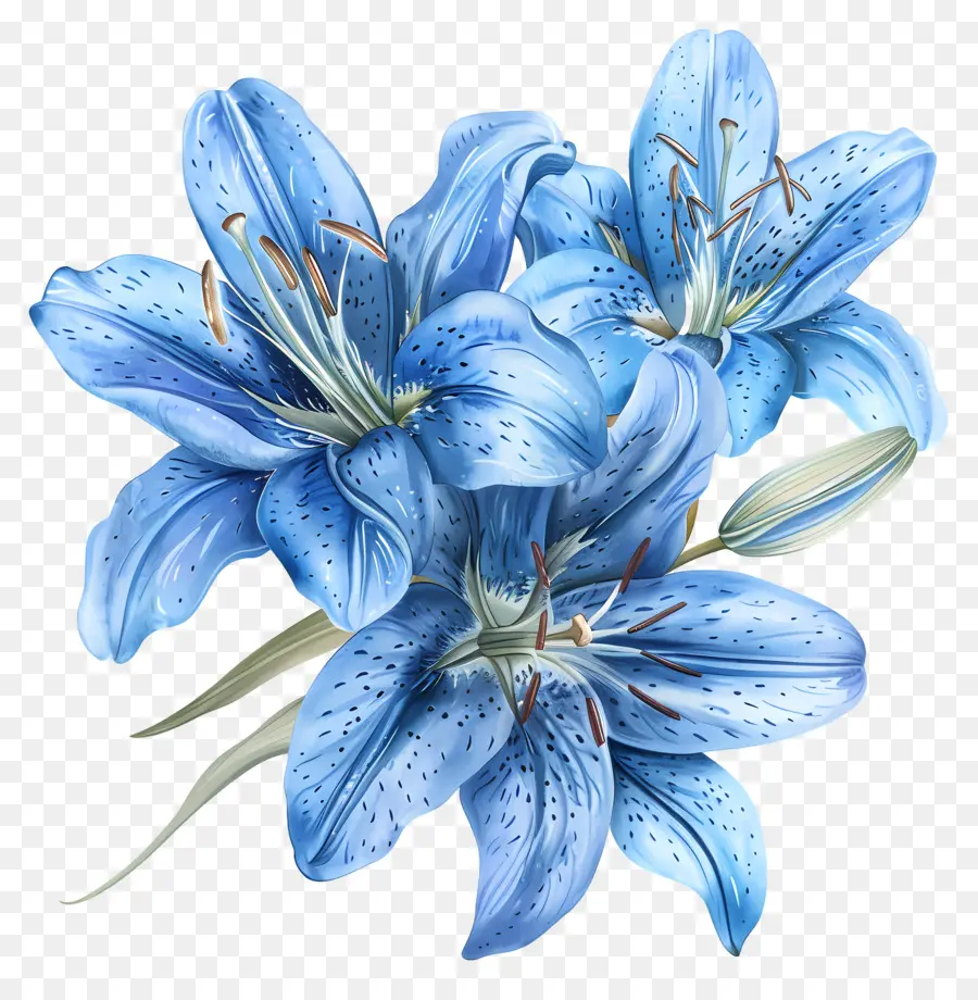 Lily，Flor Azul PNG