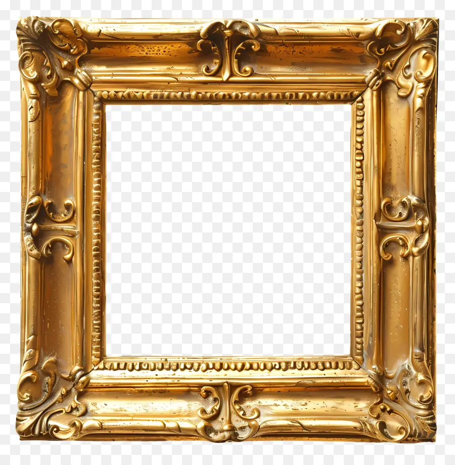 Ouro Photo Frame，Obras De Arte Emolduradas Em Ouro PNG