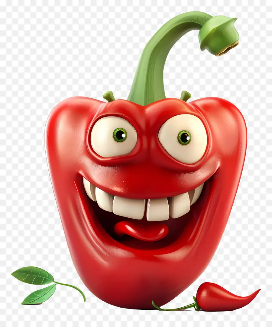 Vegetal De Desenhos Animados 3d，Pimenta Vermelha PNG