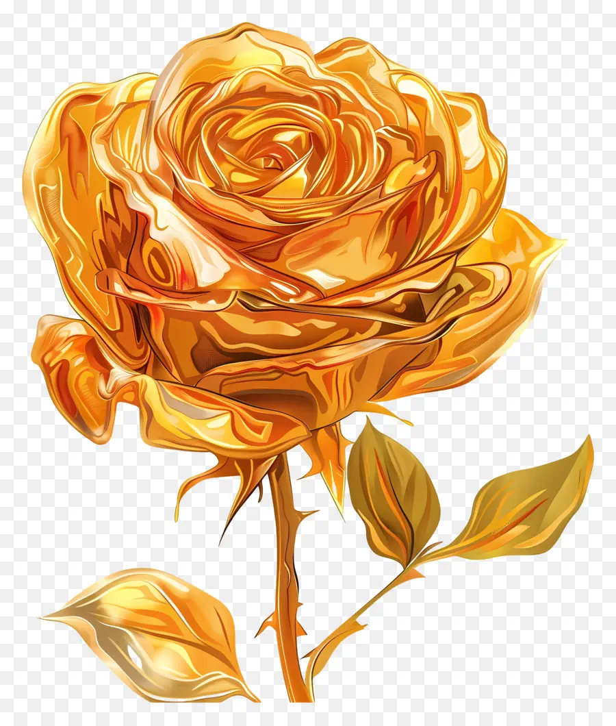 Rosa De Ouro，Pétalas De Flor PNG