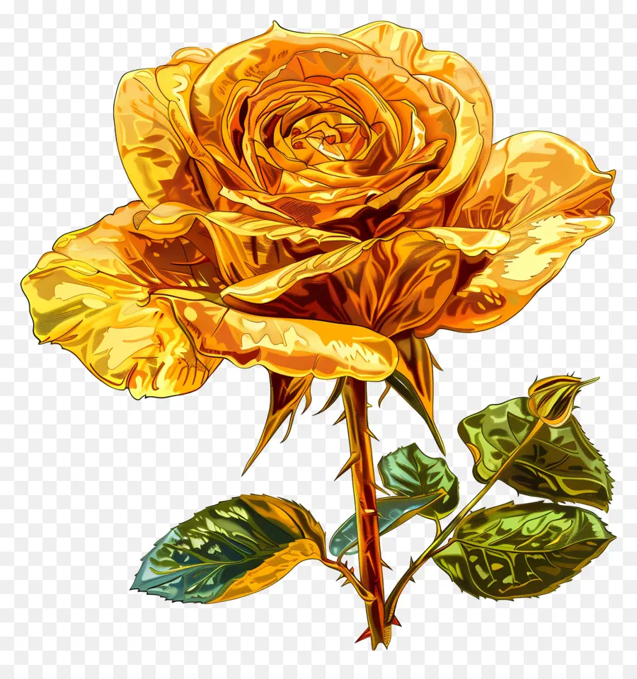 Rosa De Ouro，Rosa Amarela PNG