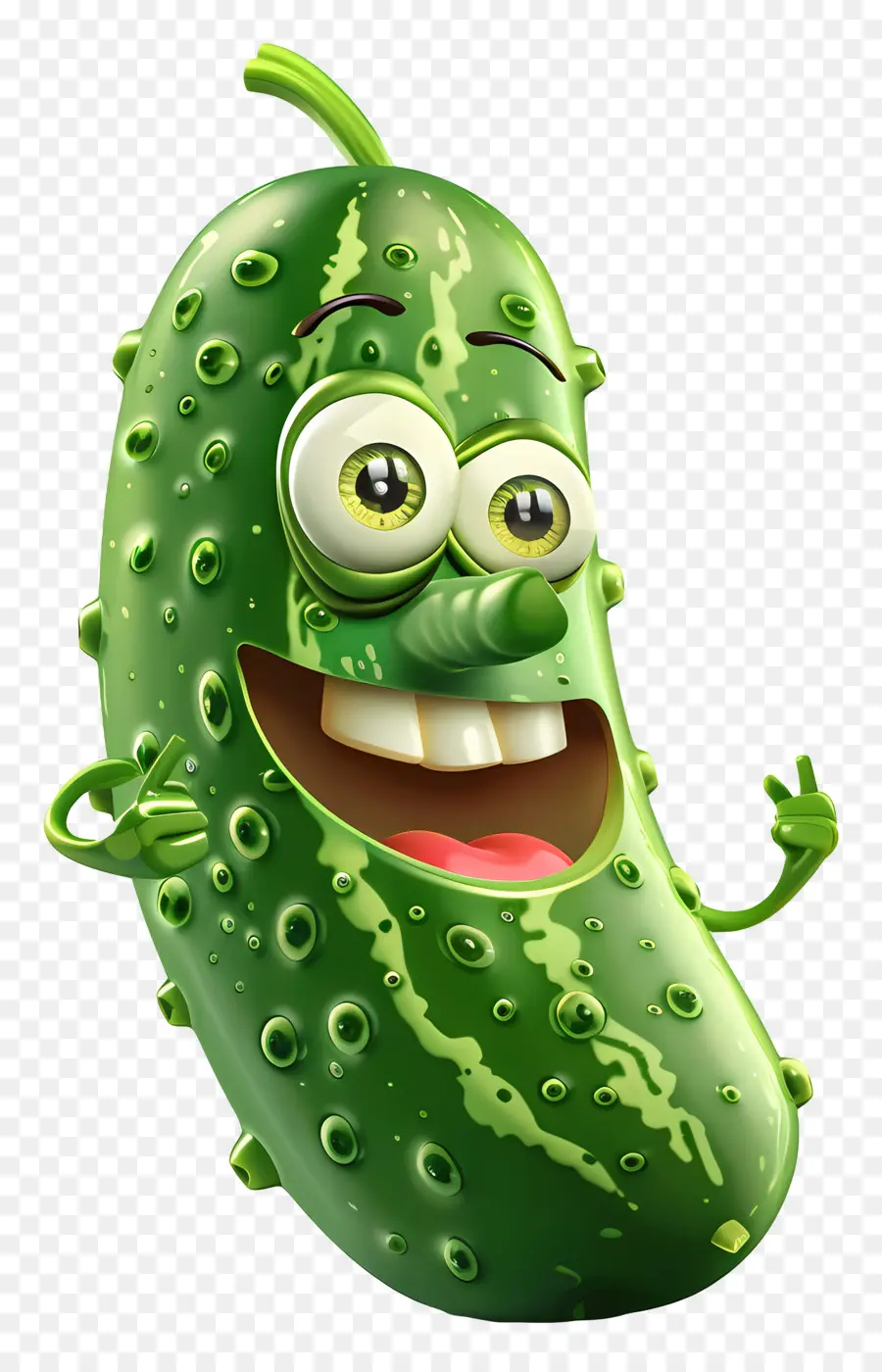 Vegetal De Desenhos Animados 3d，Cartoon Pepino PNG