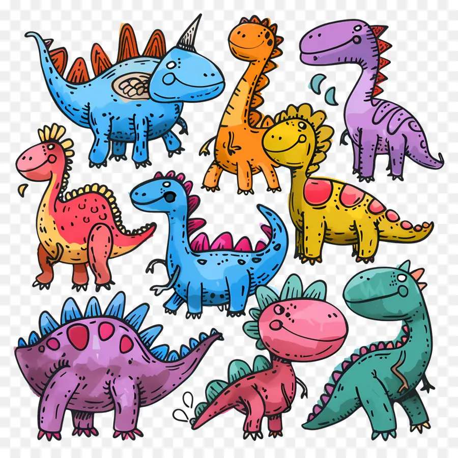 Dinossauros，Dinossauros Coloridos PNG