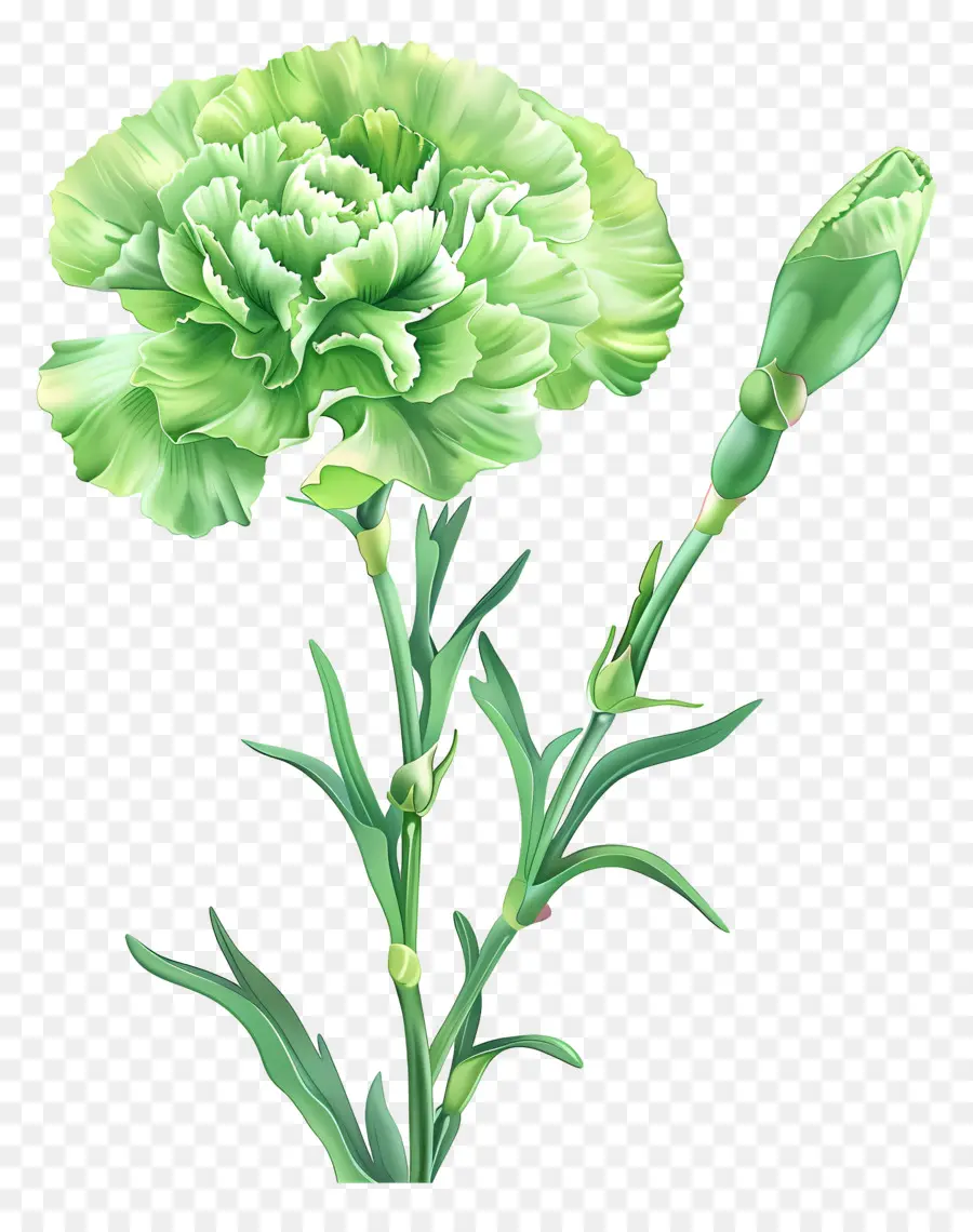 Verde Cravo，Flor PNG