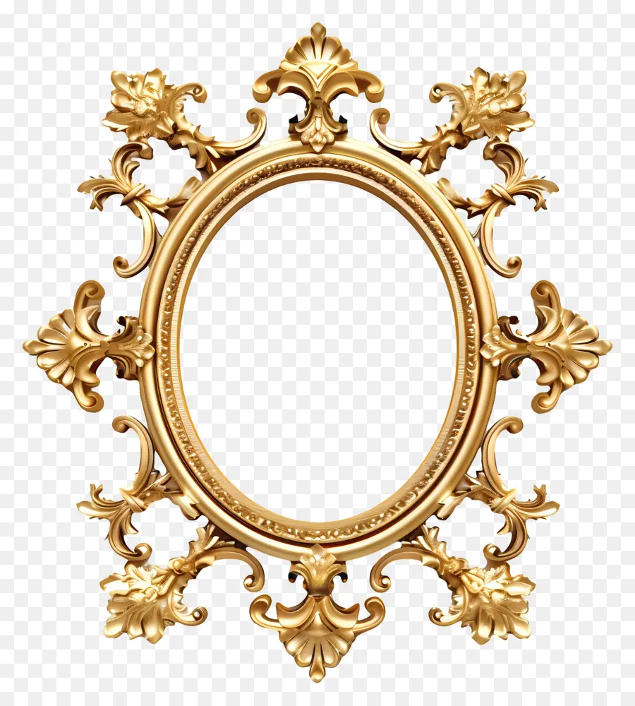 Photo Frame，Moldura De Ouro PNG