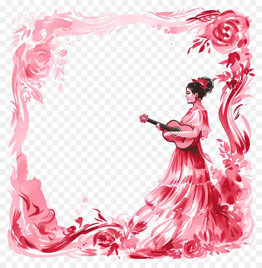 Quadro De Flamenco，Guitar Player PNG