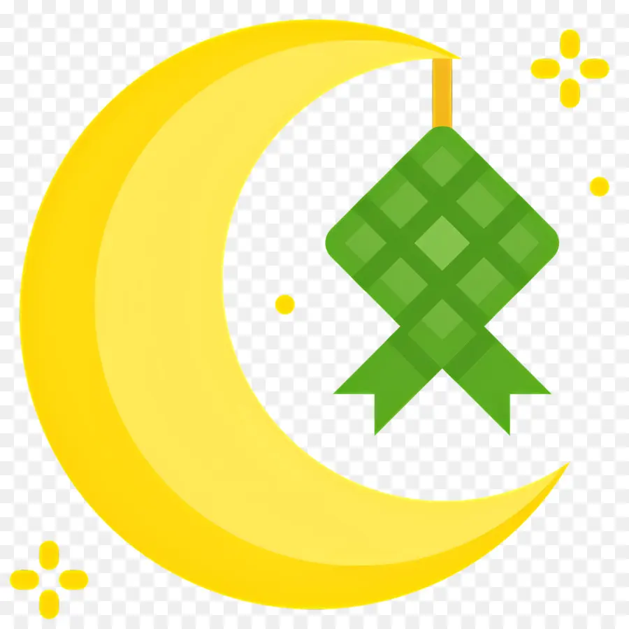 Ketupat，Lua Crescente PNG