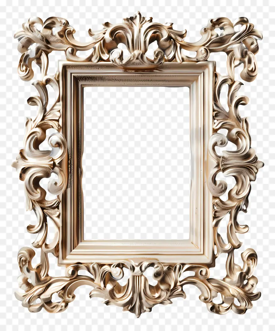 Photo Frame，Golden Frame PNG