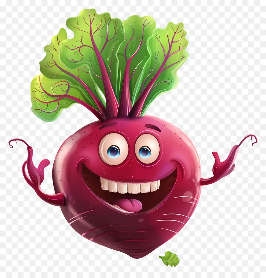 Vegetal De Desenho Animado 3d，Beterraba Sorridente PNG