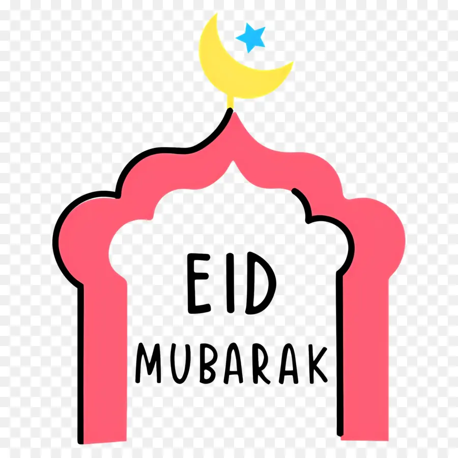 Eid Mubarak，Crescente PNG