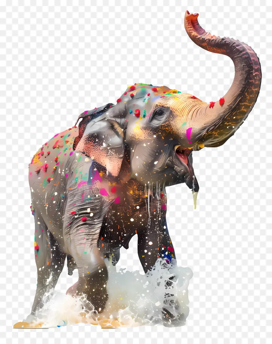 Festival Songkran，Elefante Selvagem PNG