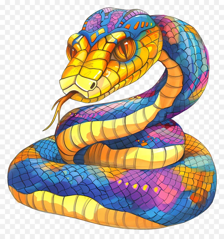 Cobra，Colorida De Cobra PNG