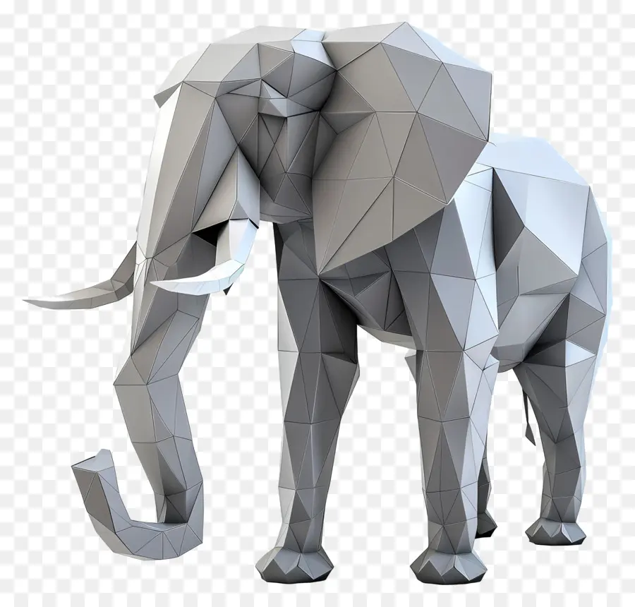 Elefante，Low Poly Arte PNG