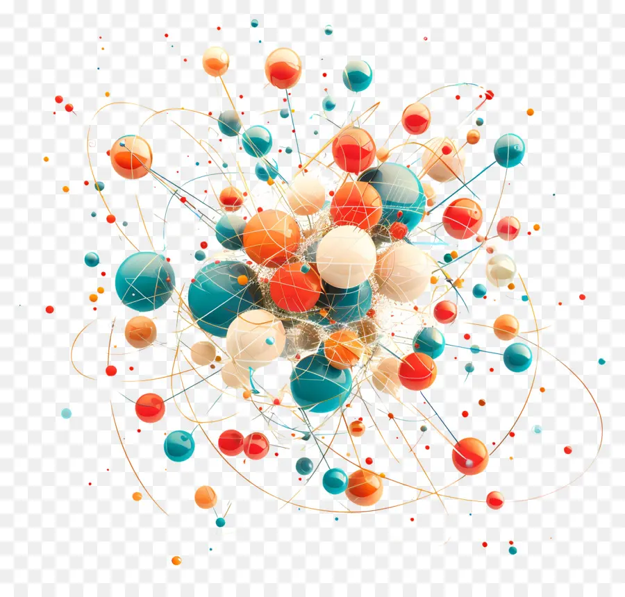 átomos，Esferas Coloridas PNG