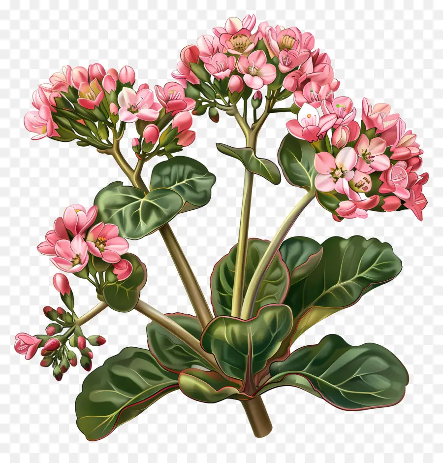 Planta De Kalanchoe，Flores Cor De Rosa PNG