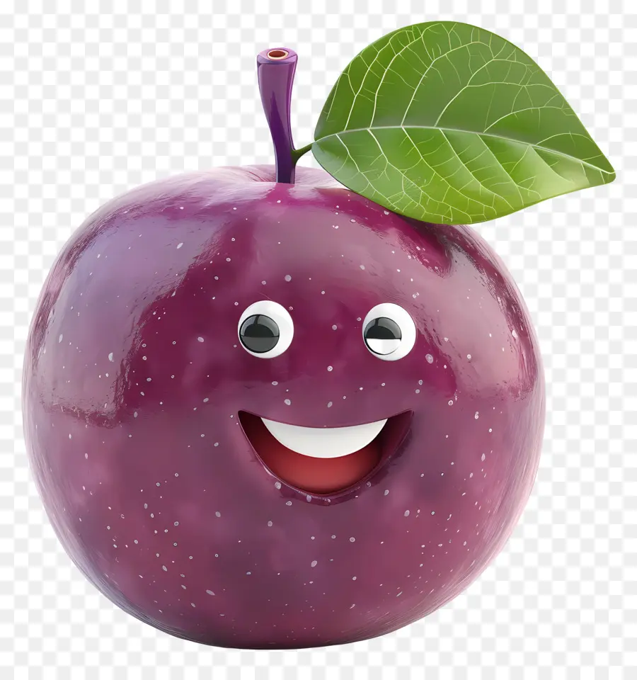 Fruta De Desenho Animado 3d，Purple Apple PNG