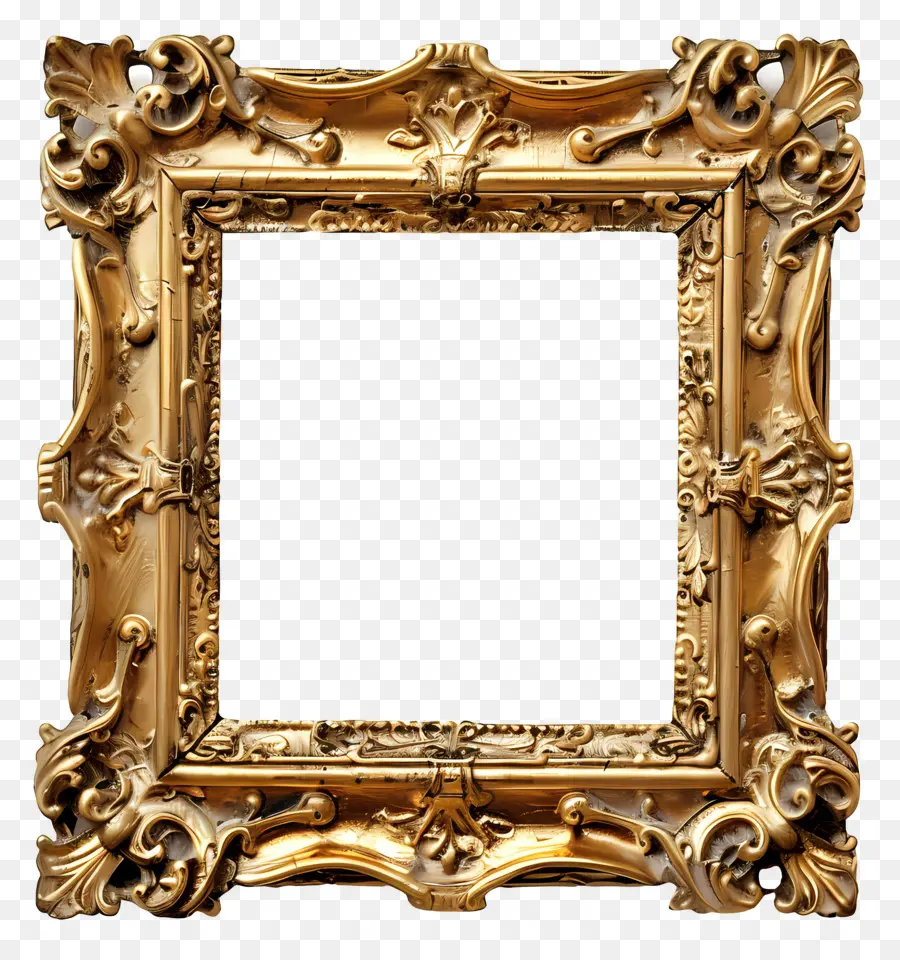 Ouro Photo Frame，Moldura De Ouro PNG