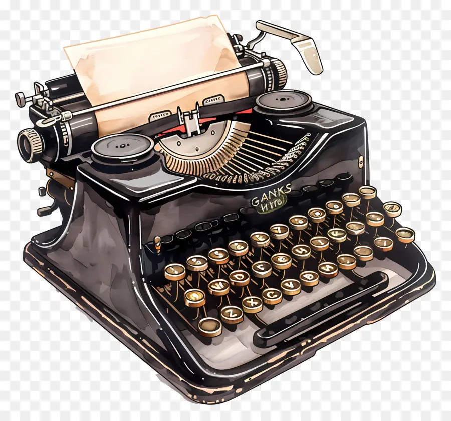 Máquina De Escrever，Vintage PNG