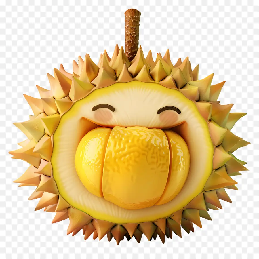 Fruta Dos Desenhos Animados 3d，Feliz Durian PNG