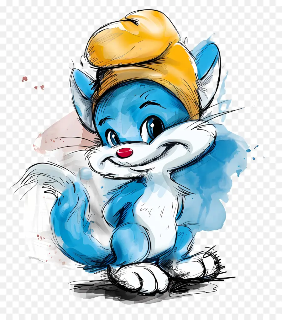 Smurf Cat，Personagem De Desenho Animado PNG