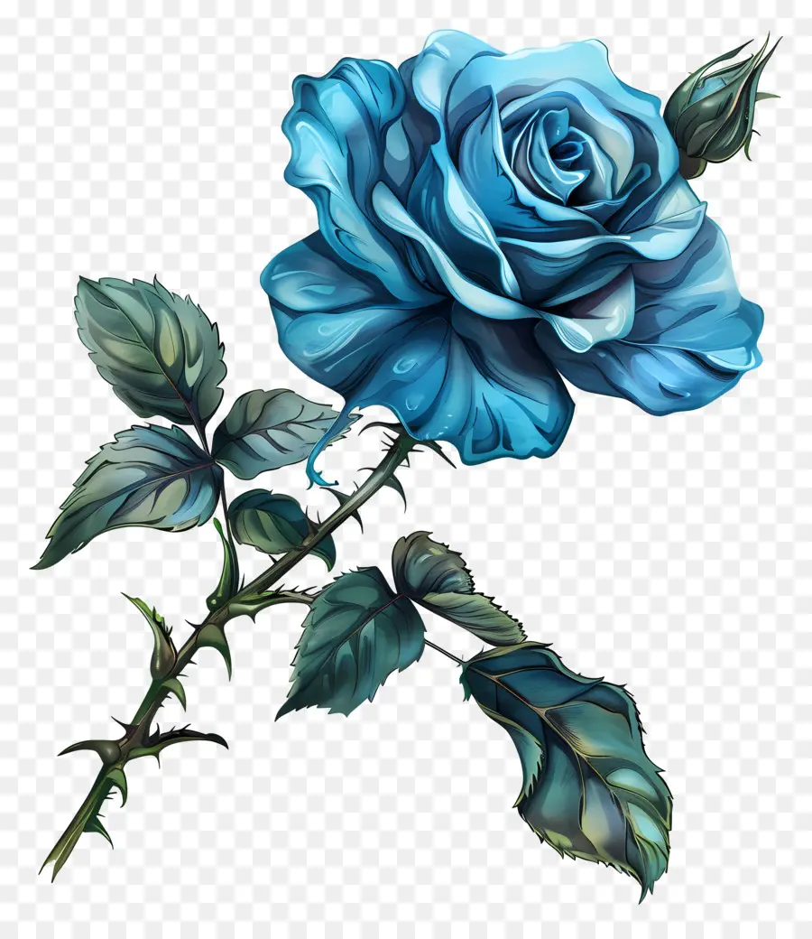 Rosa Azul，Veias Roxas PNG