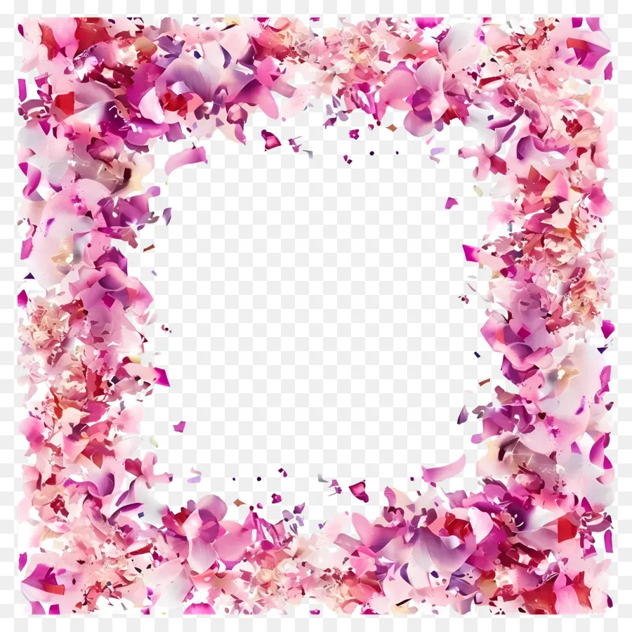 Confete Quadro，Flores Cor De Rosa PNG