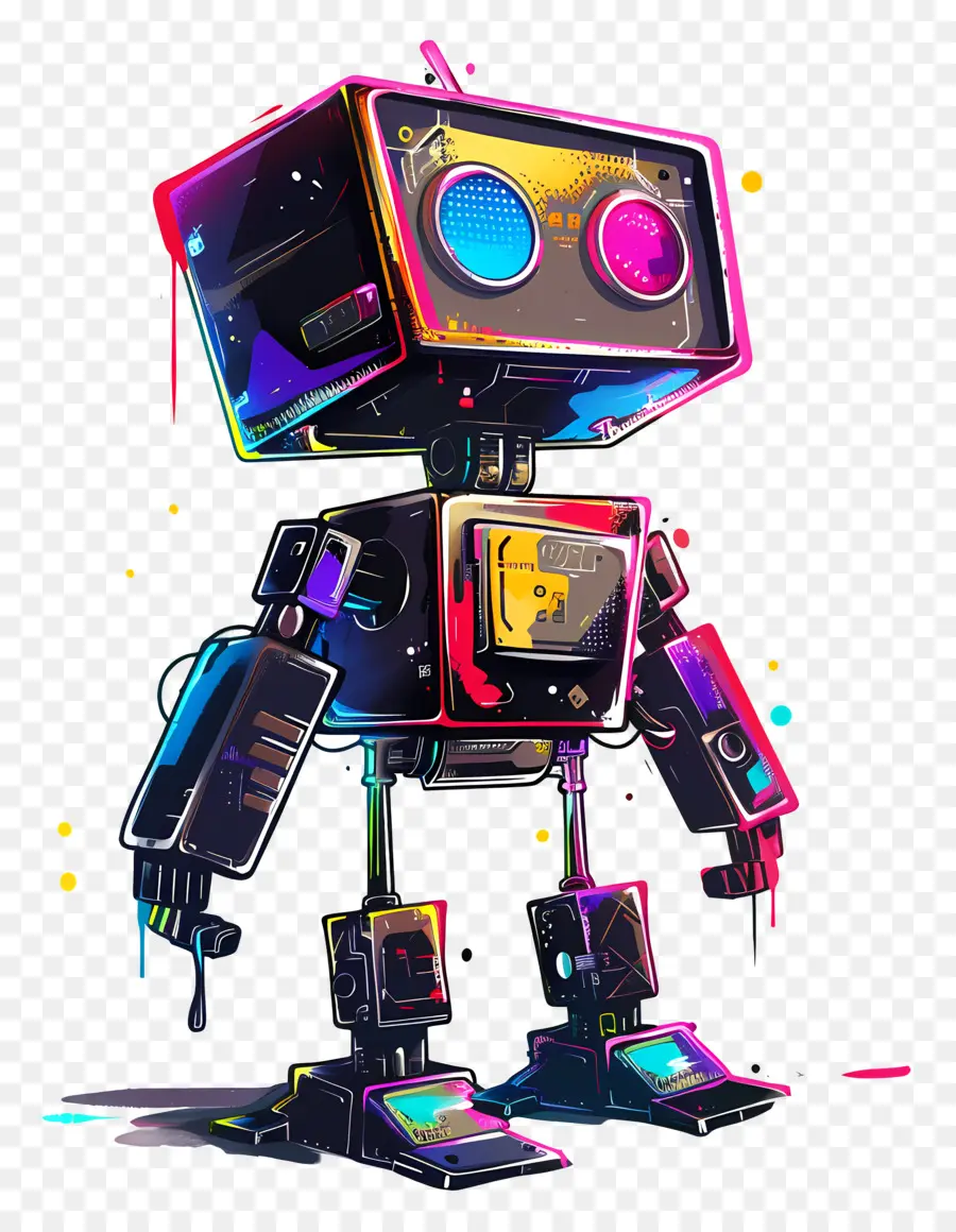 Robô，Robô Colorido PNG