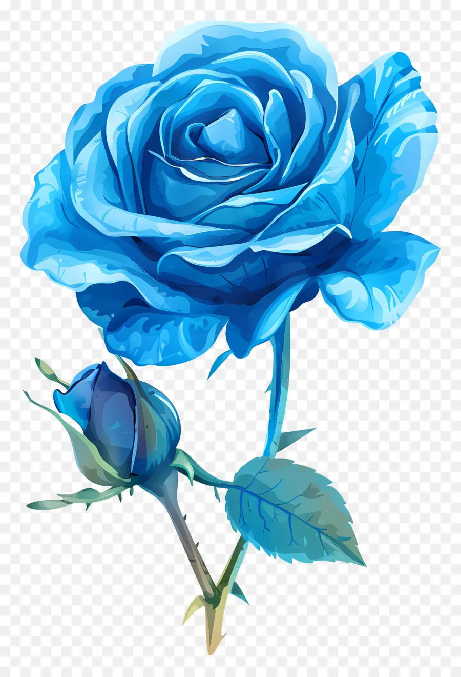 Rosa Azul，Pétalas PNG