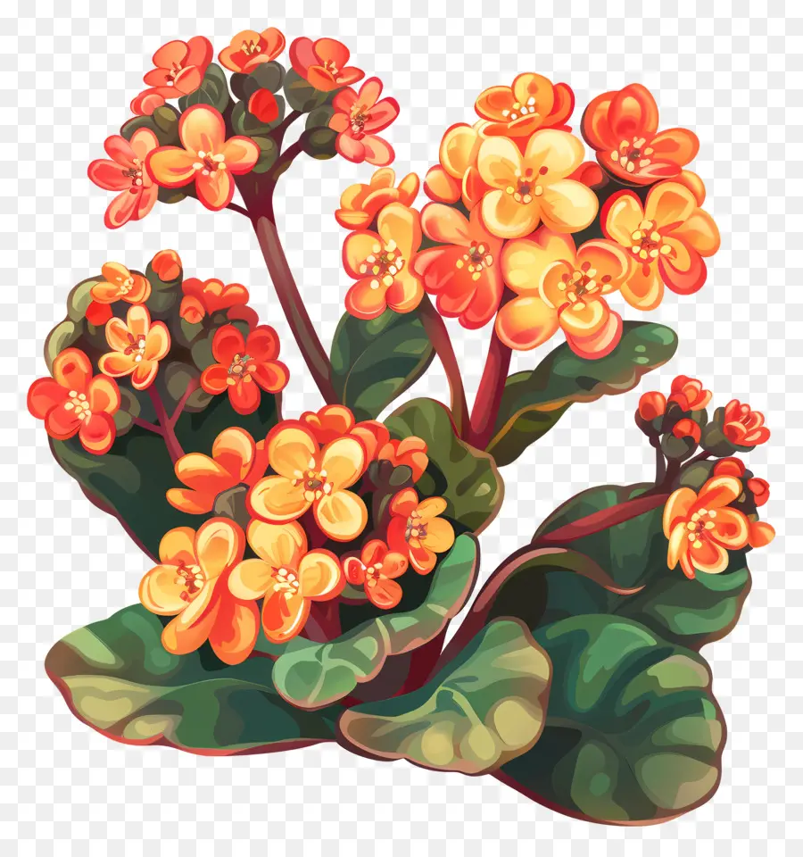 Planta De Kalanchoe，Flores De Laranja PNG