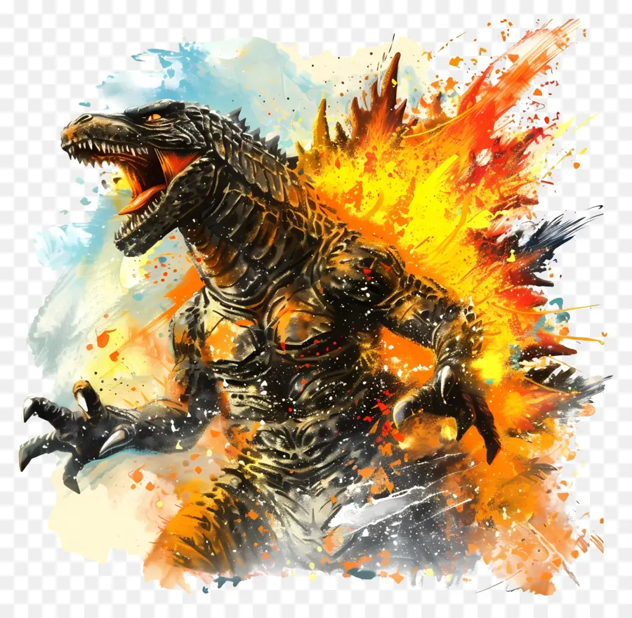 Godzilla，Fogo PNG