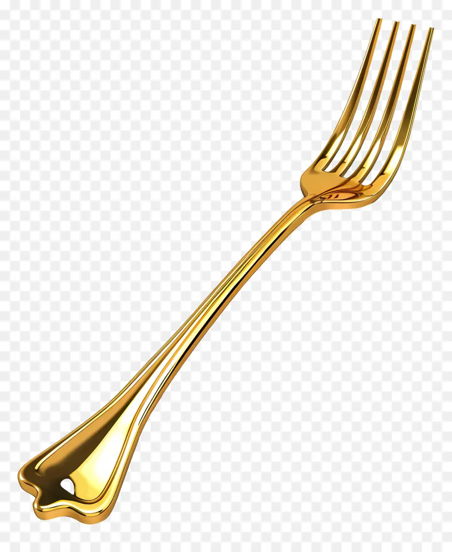Gold Fork，Utensílio Da Cozinha PNG