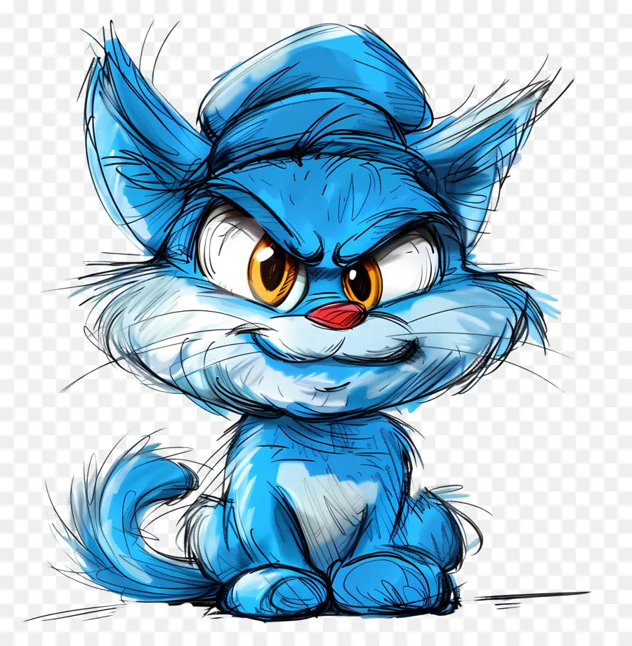 Smurf Cat，Gato Dos Desenhos Animados PNG