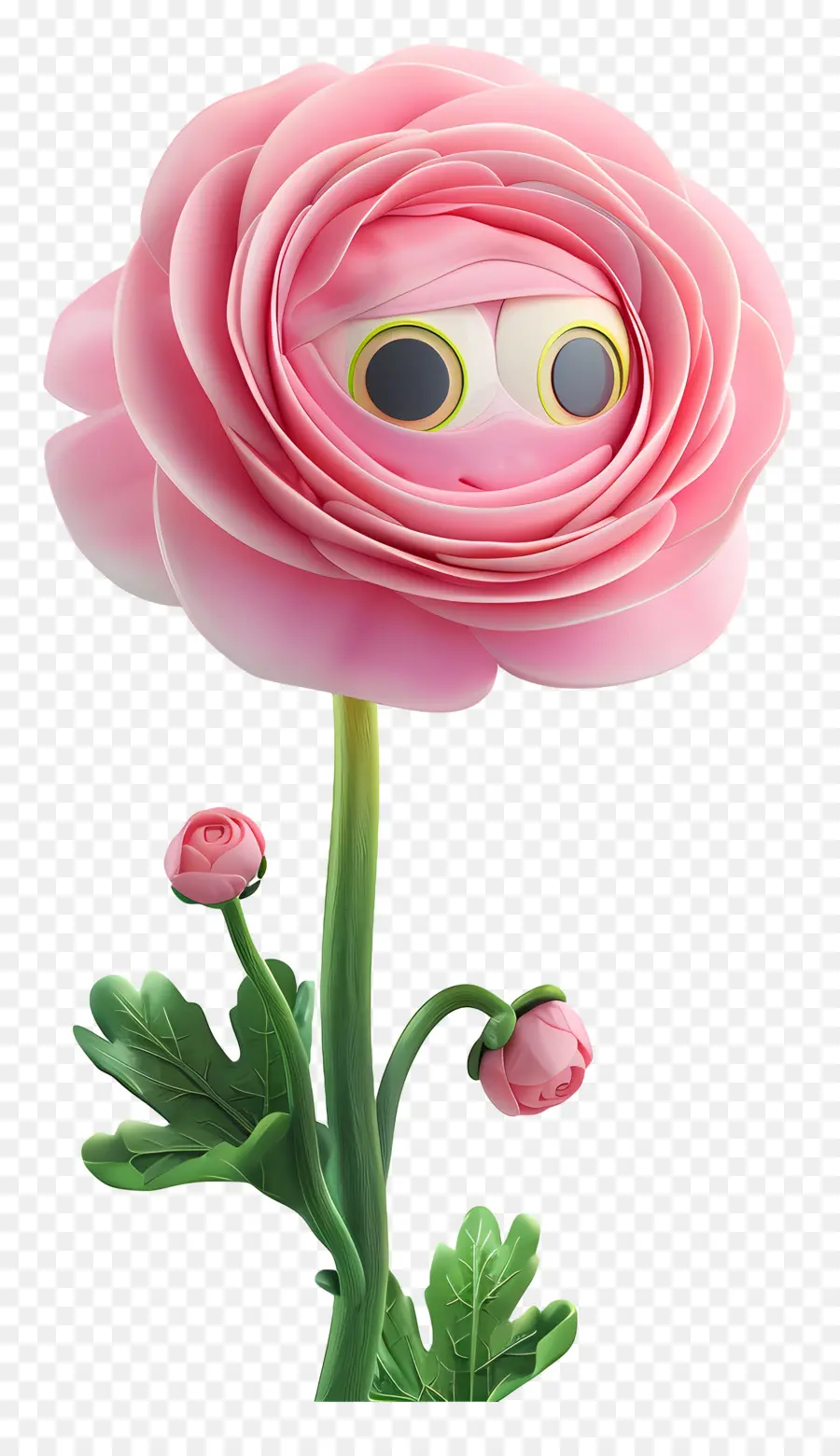 Flores De Desenho Animado 3d，Flor Sorridente PNG